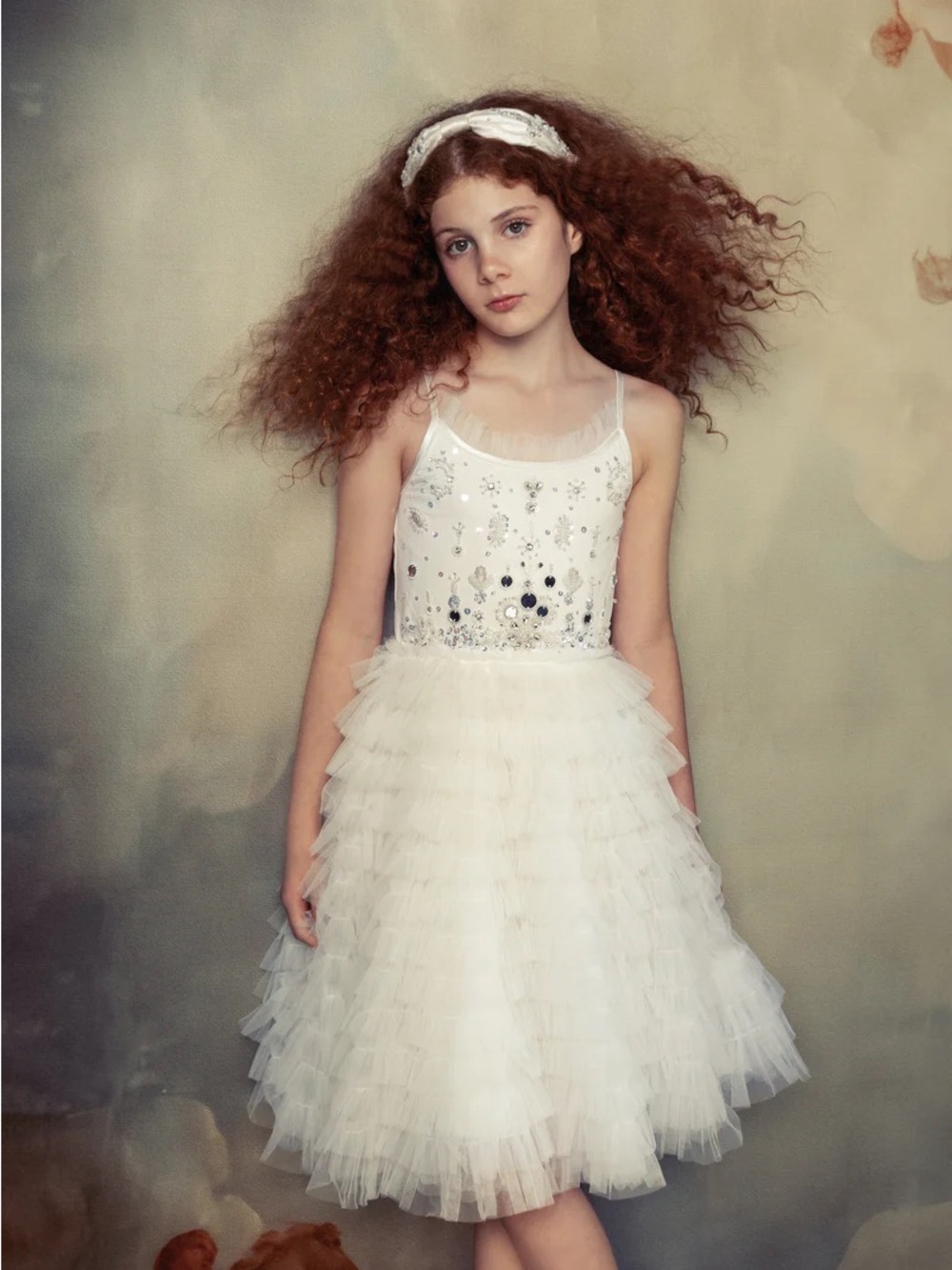 Tutu Du Monde Crystal Palace Dress Size 2-3 Ivory Flower Girl LN - Picture 9 of 11